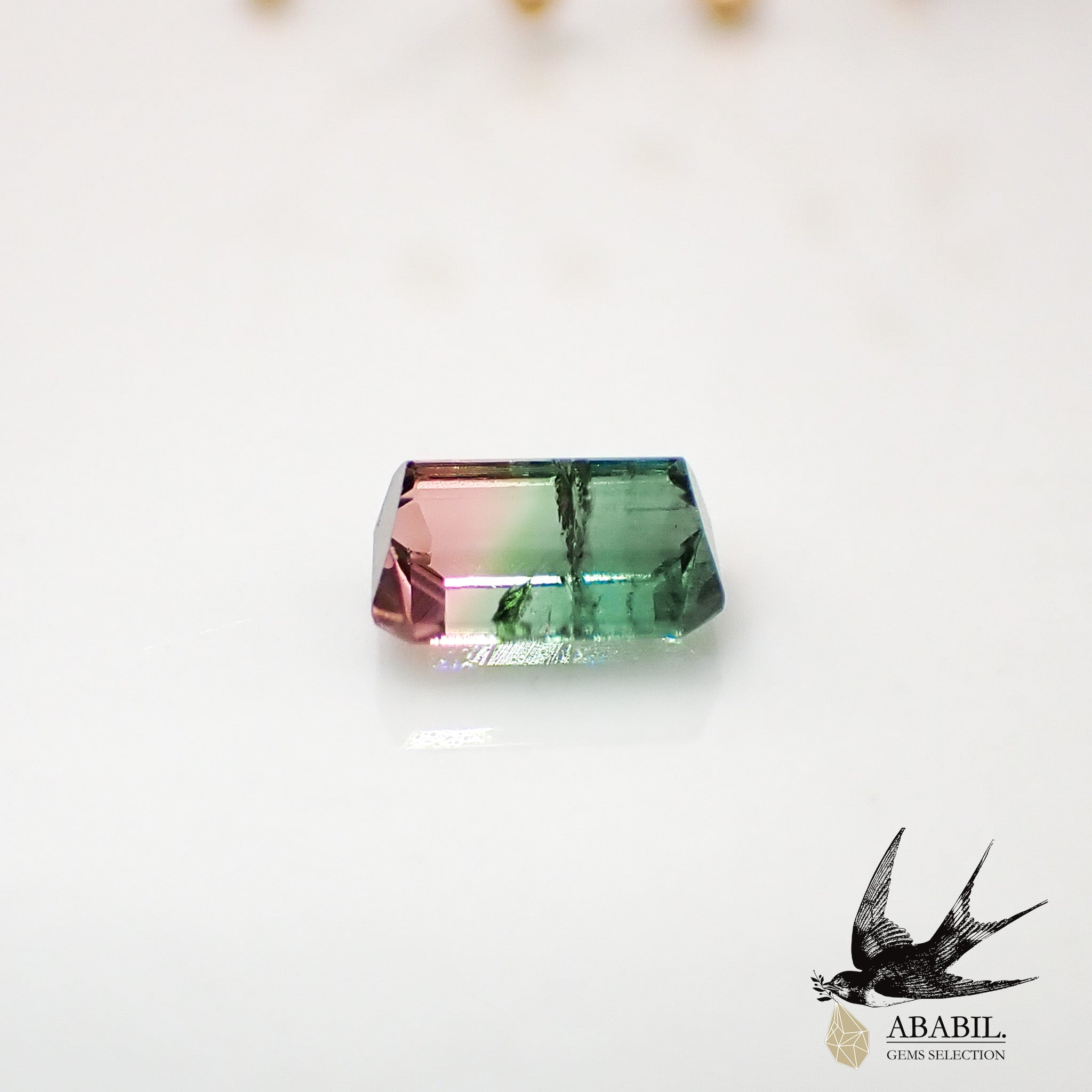 天然バイカラートルマリン1.16ct【ブラジル】☆スイカの色合い