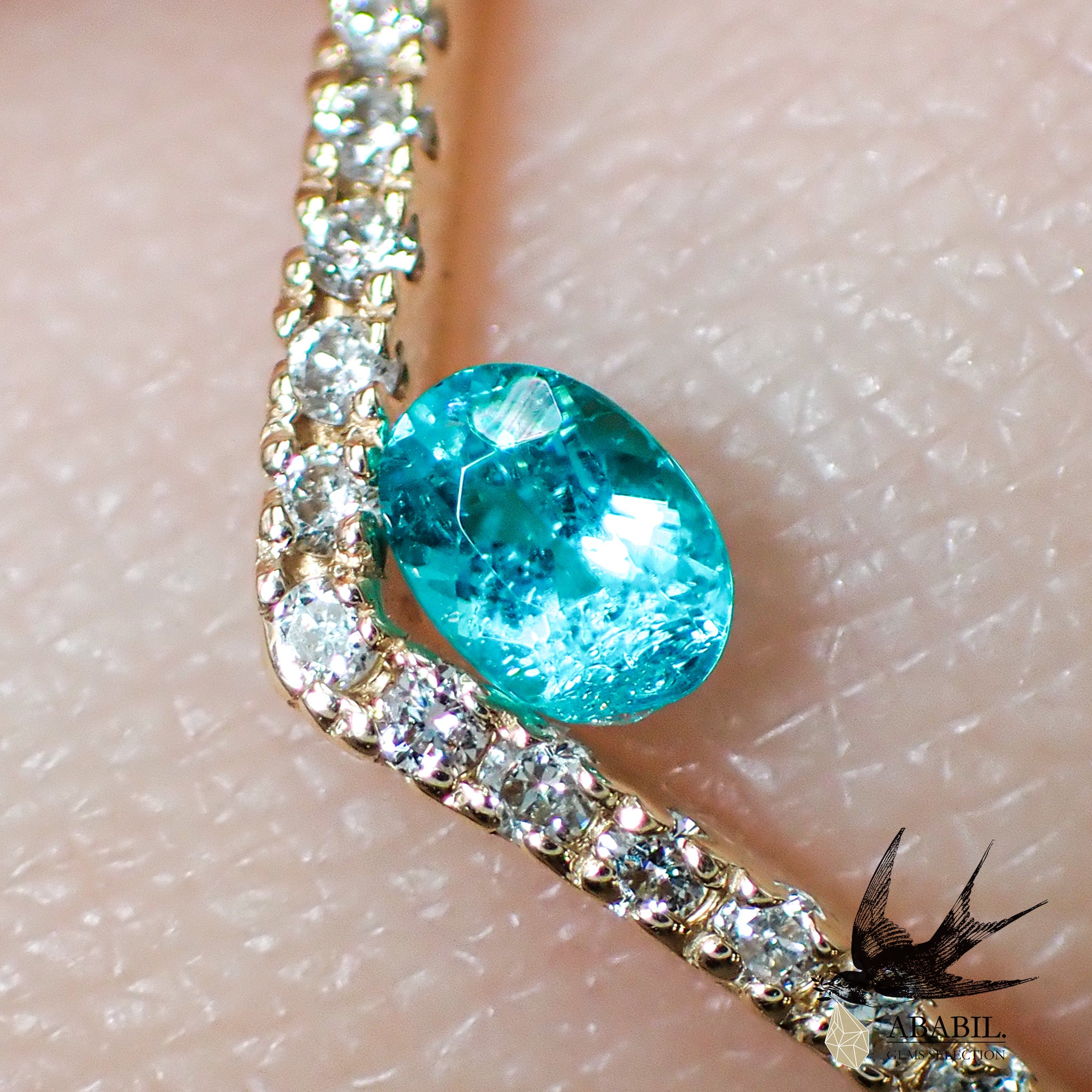 天然パライバトルマリン0.07ct【ブラジル】☆艶あり透明感☆ネオン感