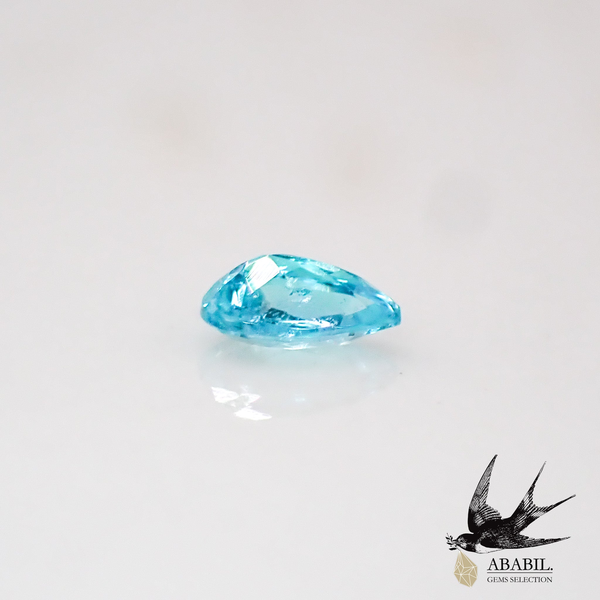 100~透明度ネオン感良いブラジル産パライバトルマリン0.165D0.089鑑付