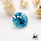 Natural blue zircon 0.734 [Cambodia] Sparkling sky blue 