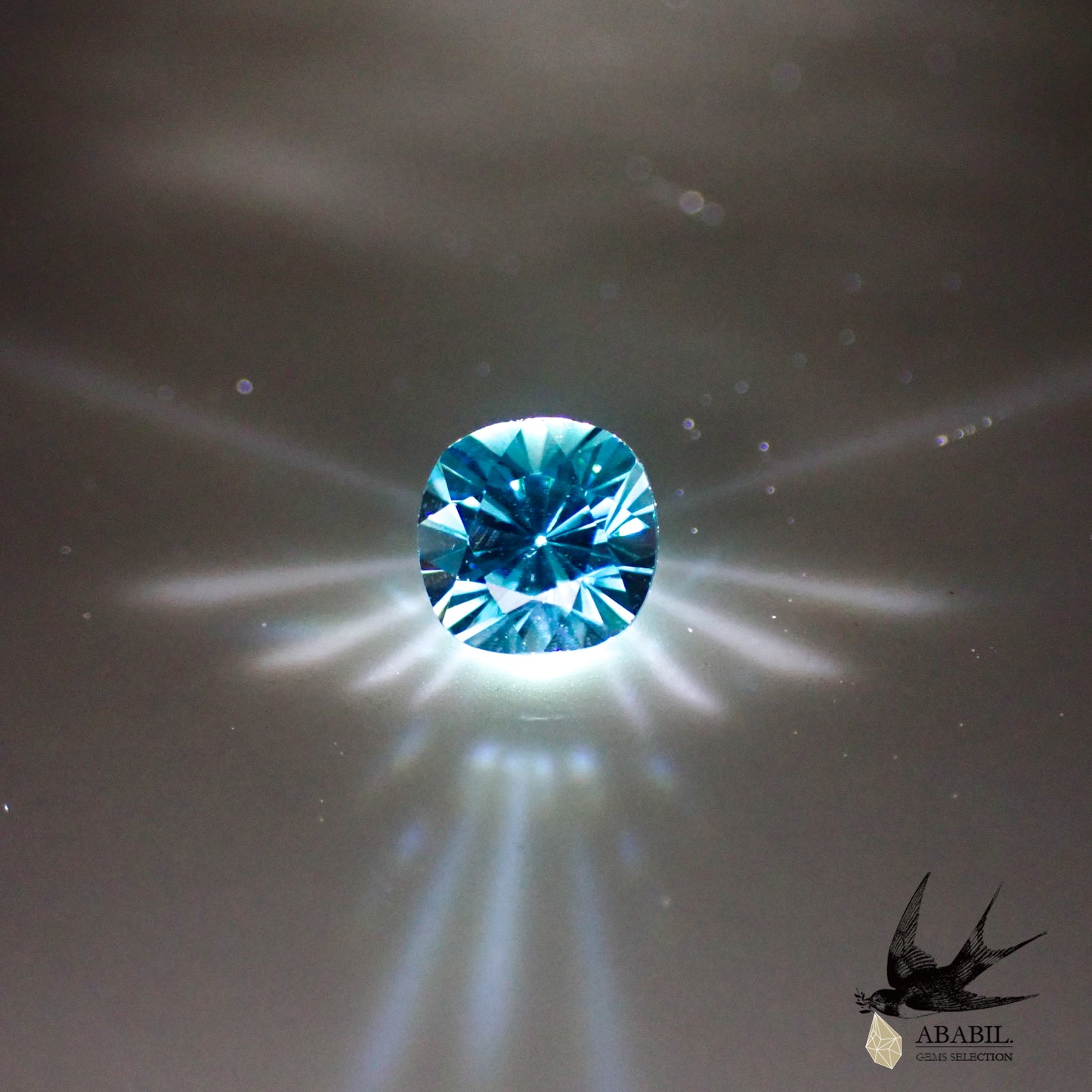 Natural blue zircon 0.804 [Cambodia] Sparkling sky blue 