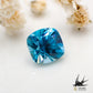 Natural blue zircon 0.970 [Cambodia] Dark vivid blue 