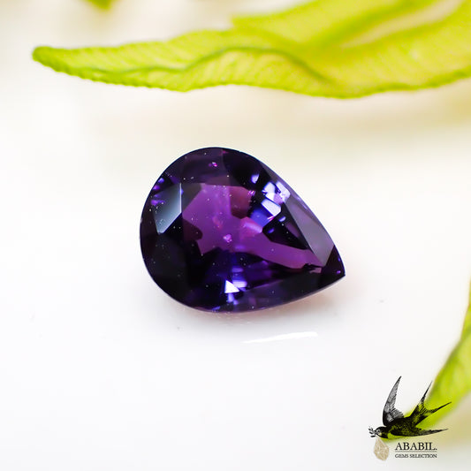 天然紫色藍寶石 0.331ct [斯里蘭卡] 美麗的紫色（非加熱可能性高） 