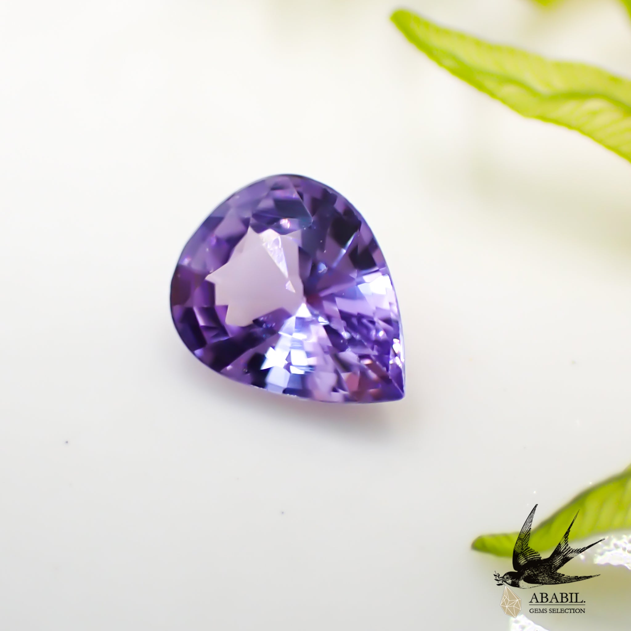 天然パープルサファイア0.487ct【スリランカ】☆綺麗な紫（非加熱可能