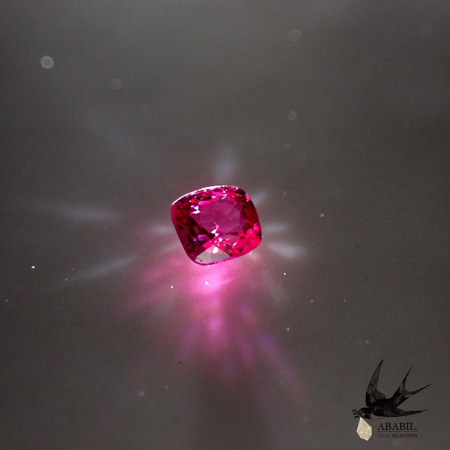 Natural red spinel 0.143ct [Burma] Specializing in gorgeous, fluorescence 