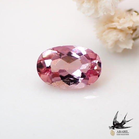 Natural unheated imperial topaz 0.435ct [Brazil] OH type pink 