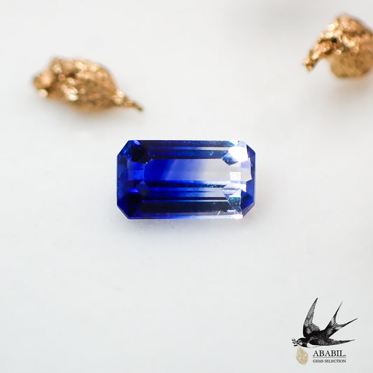 Natural bicolor sapphire 0.108ct [Sri Lanka] Clearly colorless and blue 