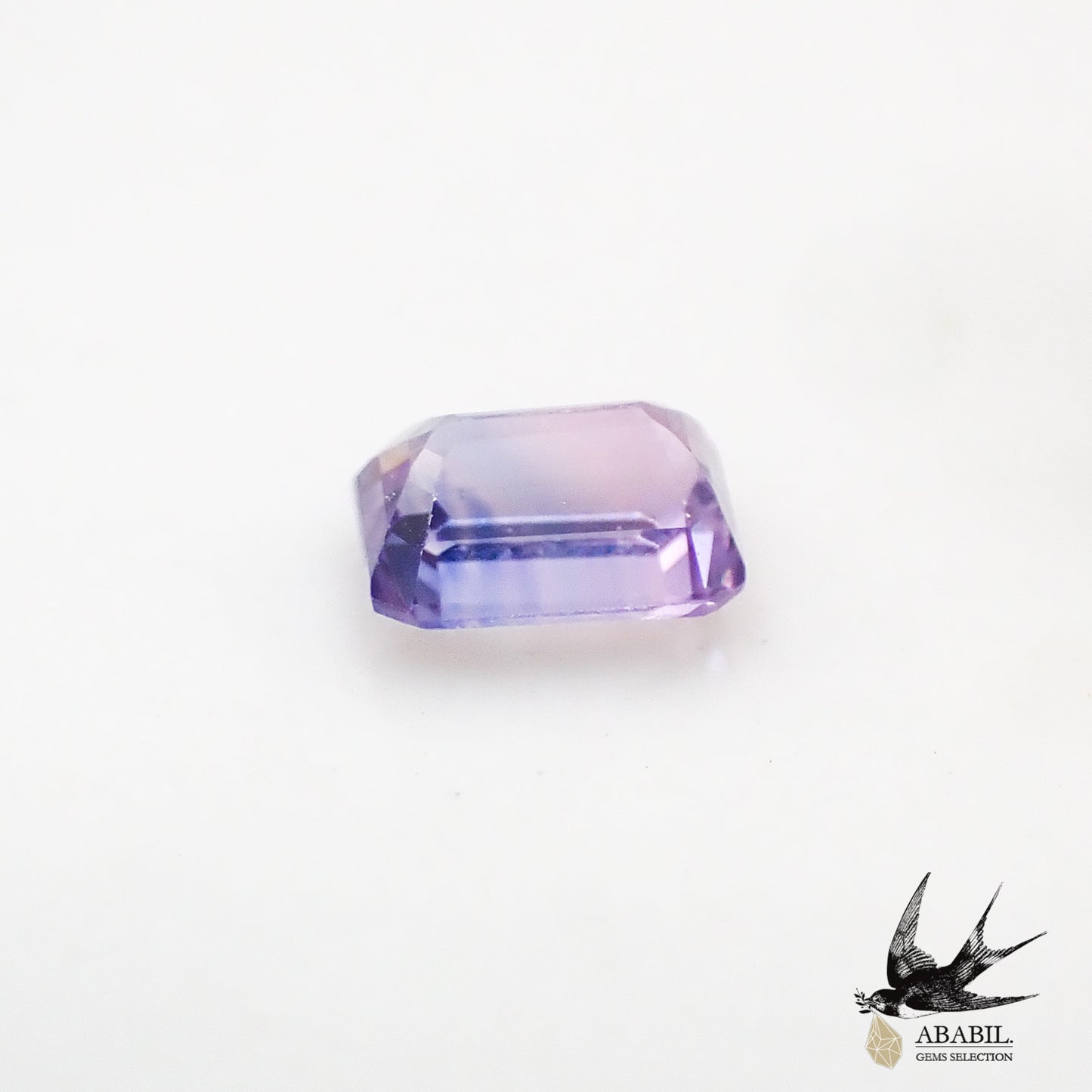 Natural bicolor sapphire 0.314ct [Sri Lanka] ★Pink and purple fluorescence 