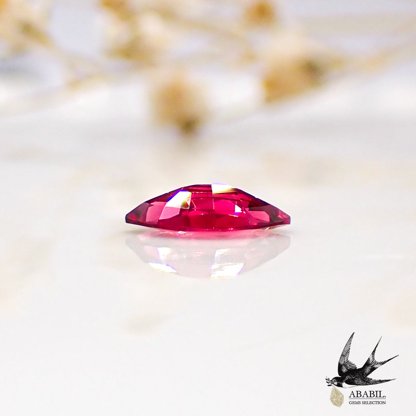 Natural red spinel 0.293ct [Sri Lanka] ★Fluorescence★ 