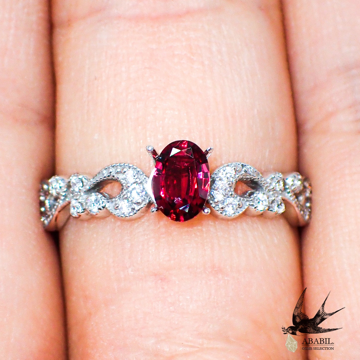 Natural red spinel 0.318ct [Sri Lanka] ★Fluorescence★ 