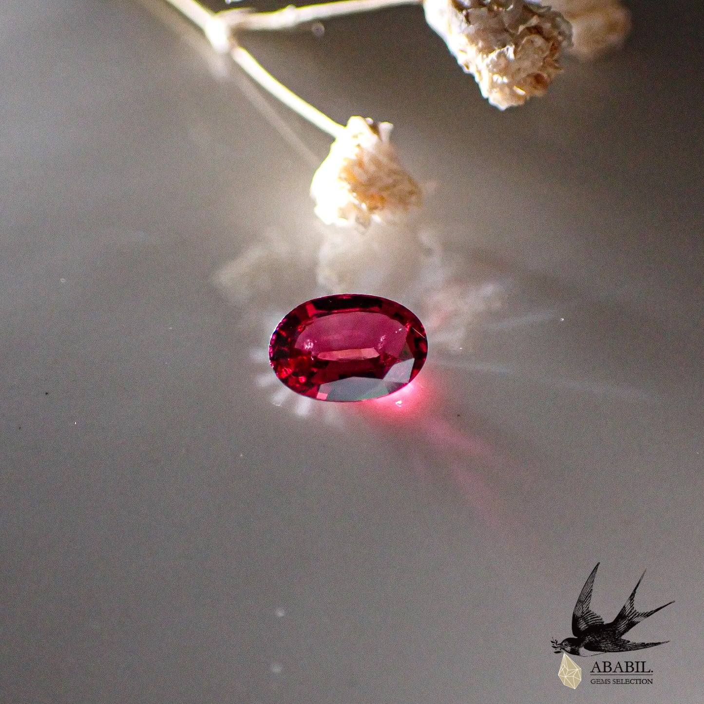 Natural red spinel 0.318ct [Sri Lanka] ★Fluorescence★ 