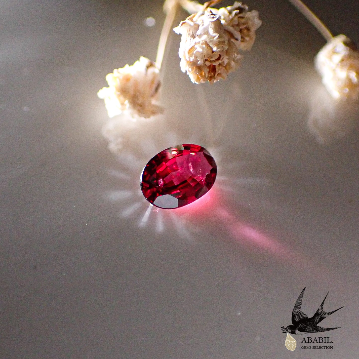 Natural red spinel 0.318ct [Sri Lanka] ★Fluorescence★ 