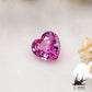 Natural pink sapphire 0.33ct [Sri Lanka] ★Heart-shaped, fluorescent, corundum★ 