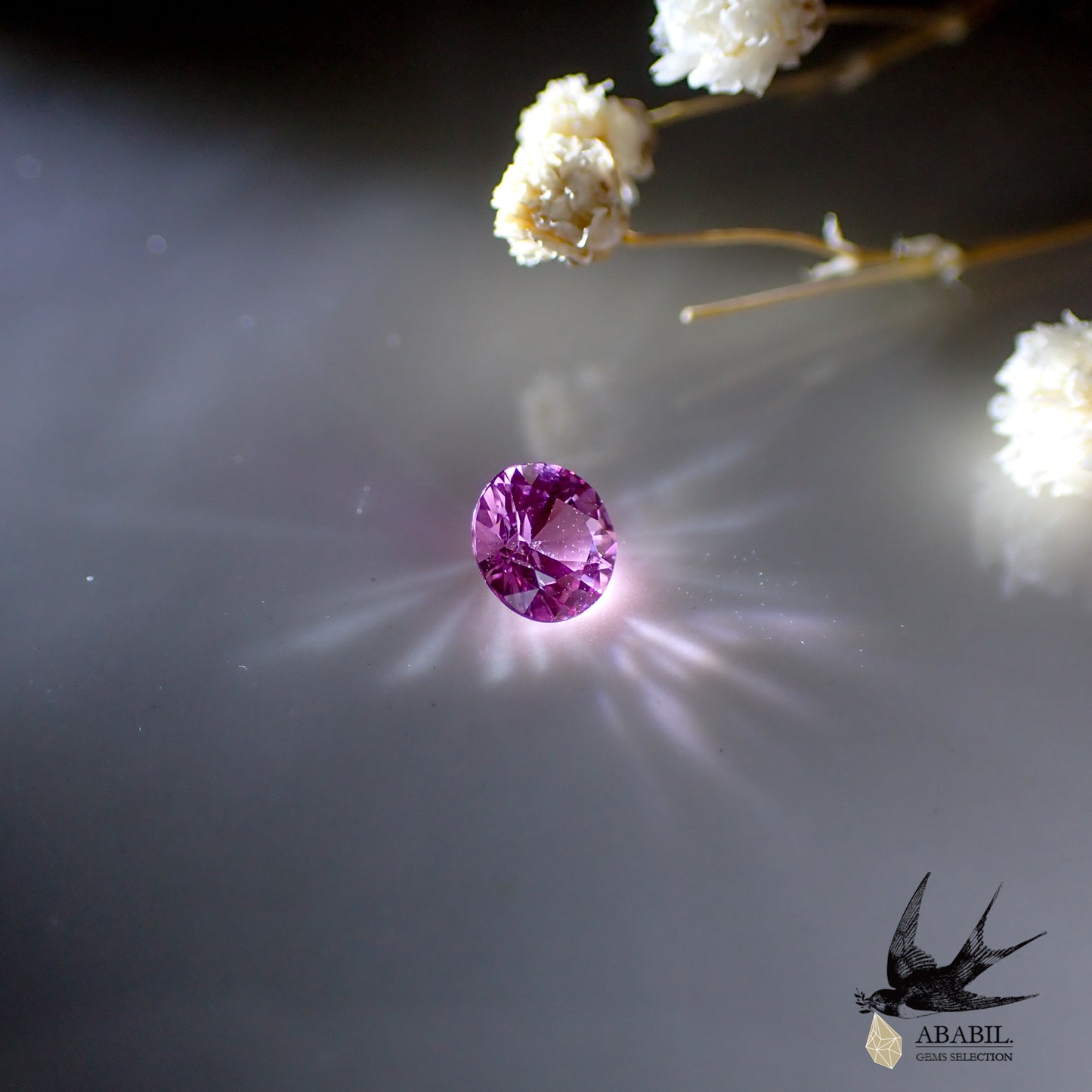 Natural pink sapphire 0.378ct [Sri Lanka] ★fluorescent corundum★ 