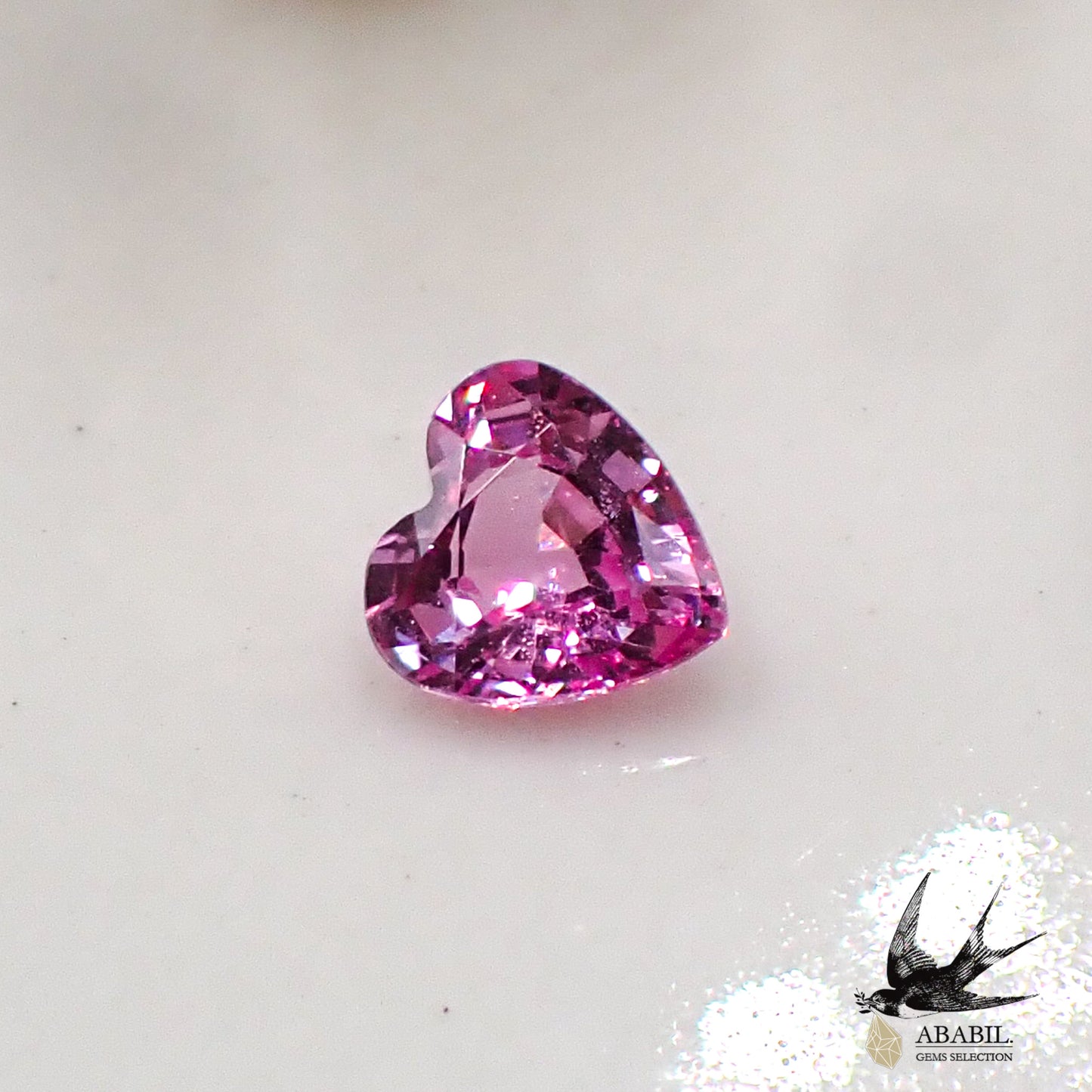 天然粉色藍寶石 0.389ct [斯里蘭卡] ★心形、熒光、剛玉★ 