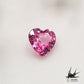 Natural pink sapphire 0.412ct [Sri Lanka] ★Heart-shaped, fluorescent, corundum★ 