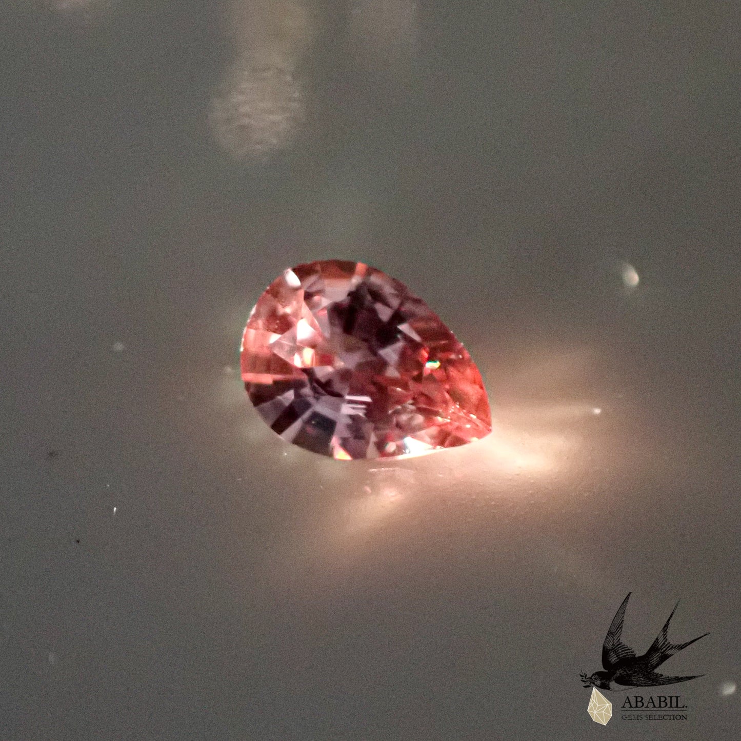 Natural padparadscha sapphire 0.090ct [Sri Lanka] ★ Specialized in brilliance ★ Fluorescence included 