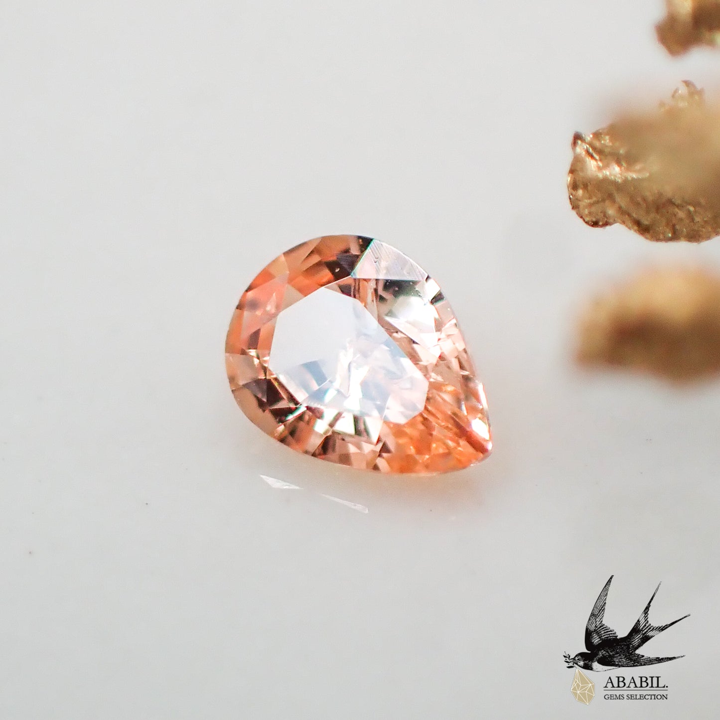 Natural padparadscha sapphire 0.093ct [Sri Lanka] ★Glow specialty ★Fluorescence included 