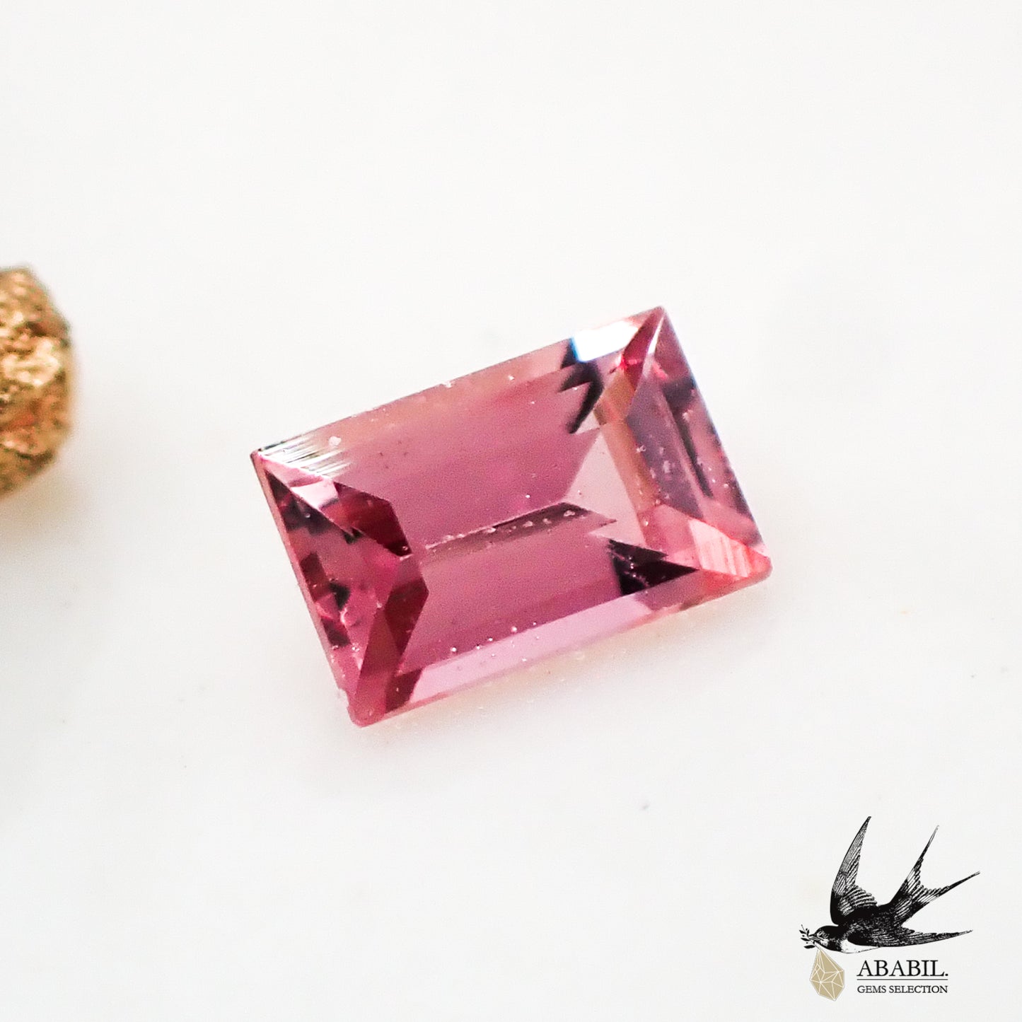 Natural padparadscha sapphire 0.100ct [Sri Lanka] ★Glow specialty ★Fluorescence included 