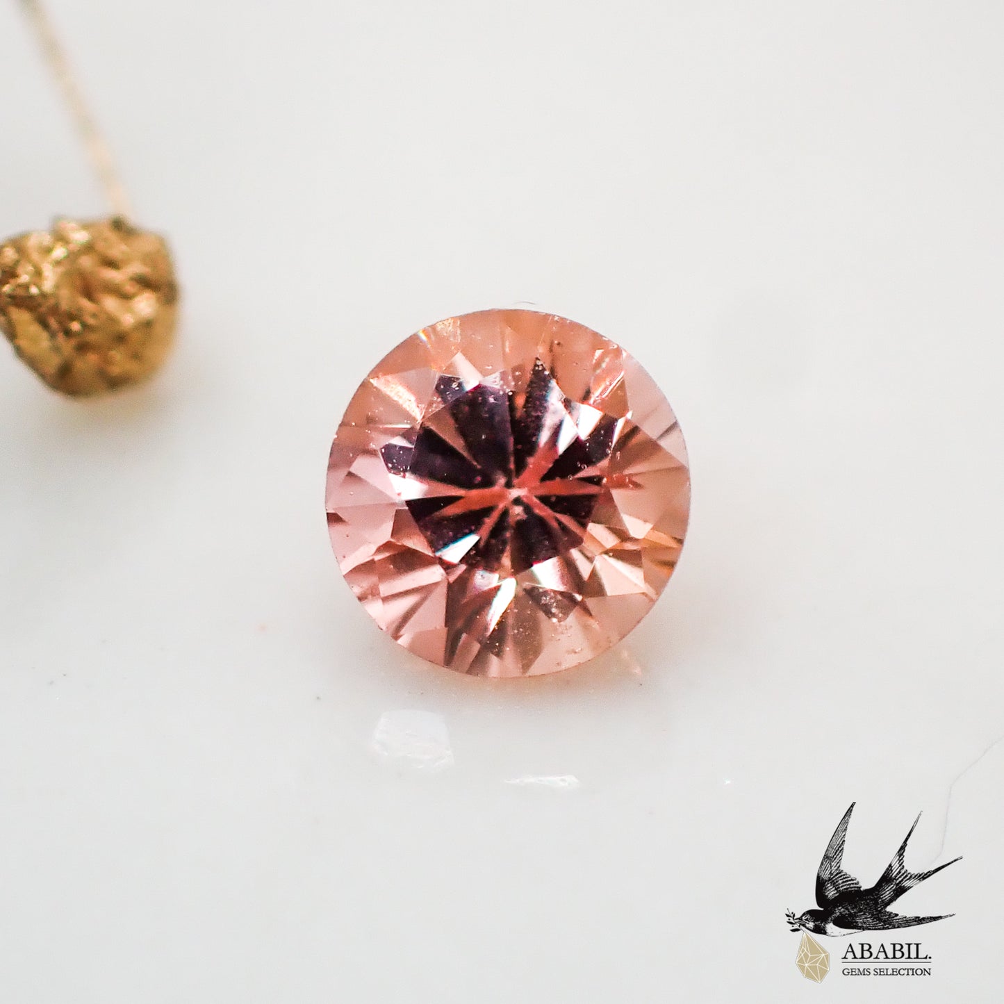 Natural padparadscha sapphire 0.198ct [Sri Lanka] ★Glow specialty ★Fluorescence included 