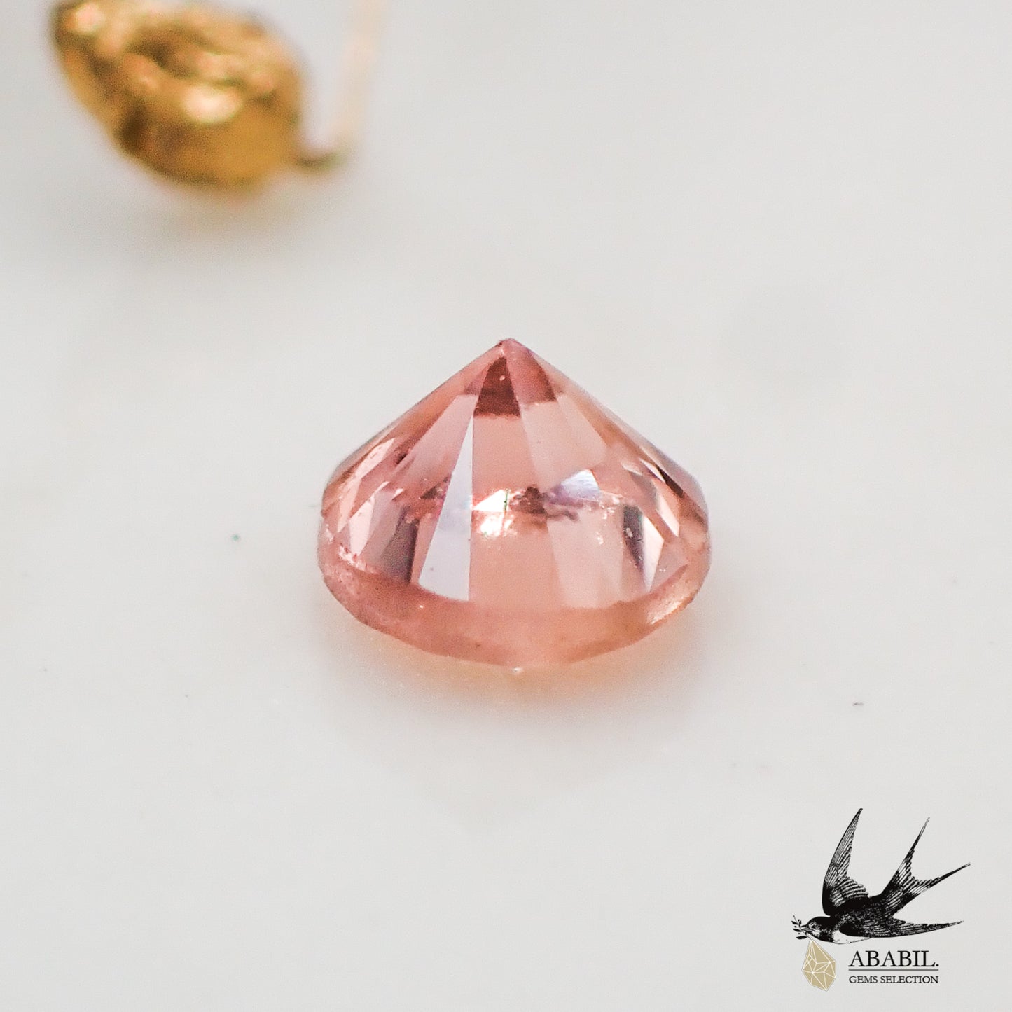 Natural padparadscha sapphire 0.198ct [Sri Lanka] ★Glow specialty ★Fluorescence included 