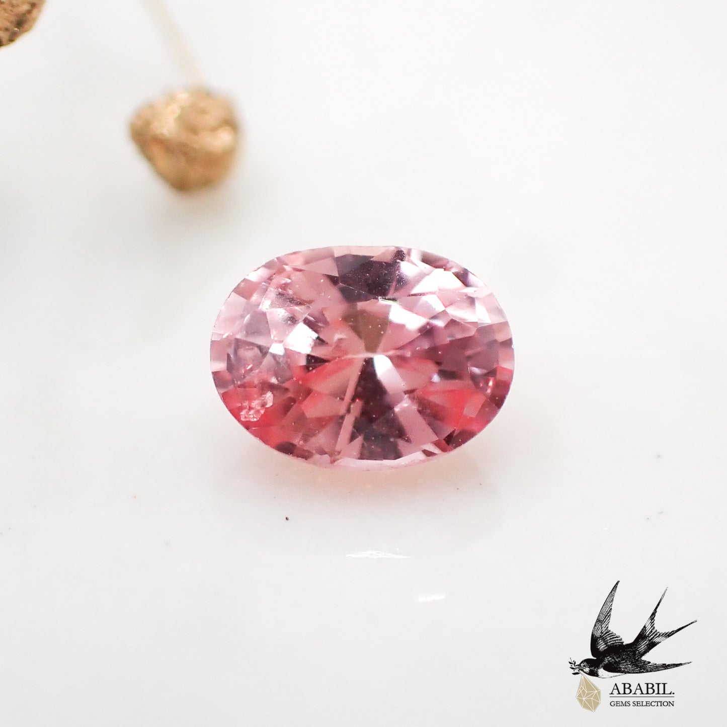 Natural padparadscha sapphire 0.324ct [Sri Lanka] ★Glow specialty ★Fluorescence included 