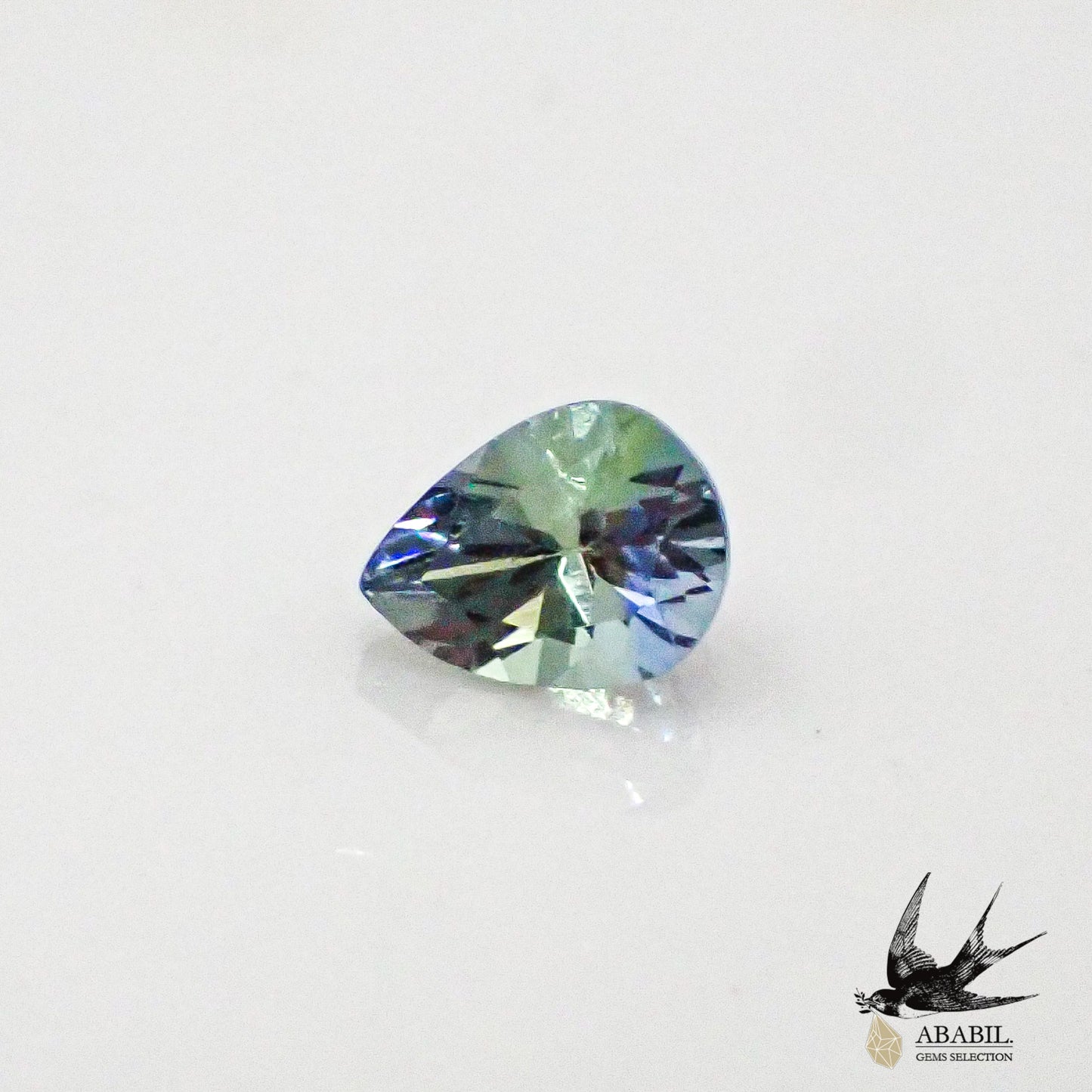 Natural bicolor tanzanite (zoisite) 0.422ct [Tanzania] ★ Multicolor gem ★ 