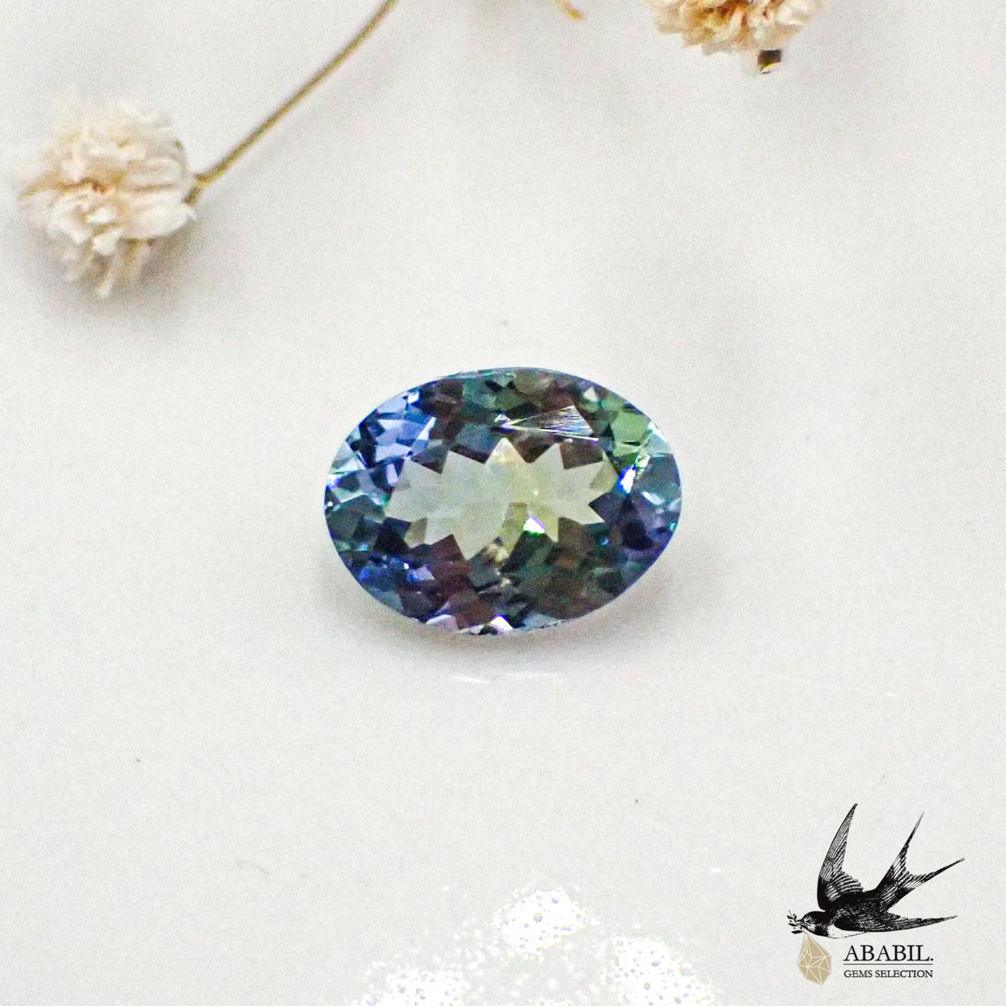Natural bicolor tanzanite (zoisite) 1.247ct [Tanzania] ★ multicolor gems ★ 