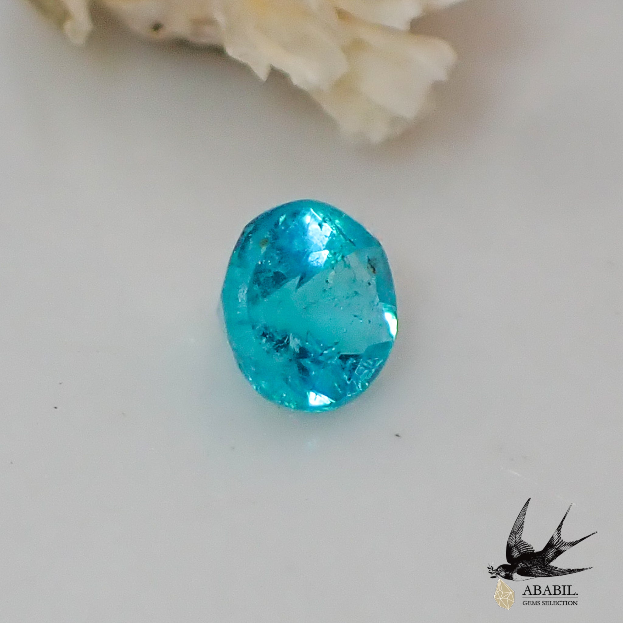 天然パライバトルマリン0.07ct【ブラジル】☆ネオンブルー、蛍光色