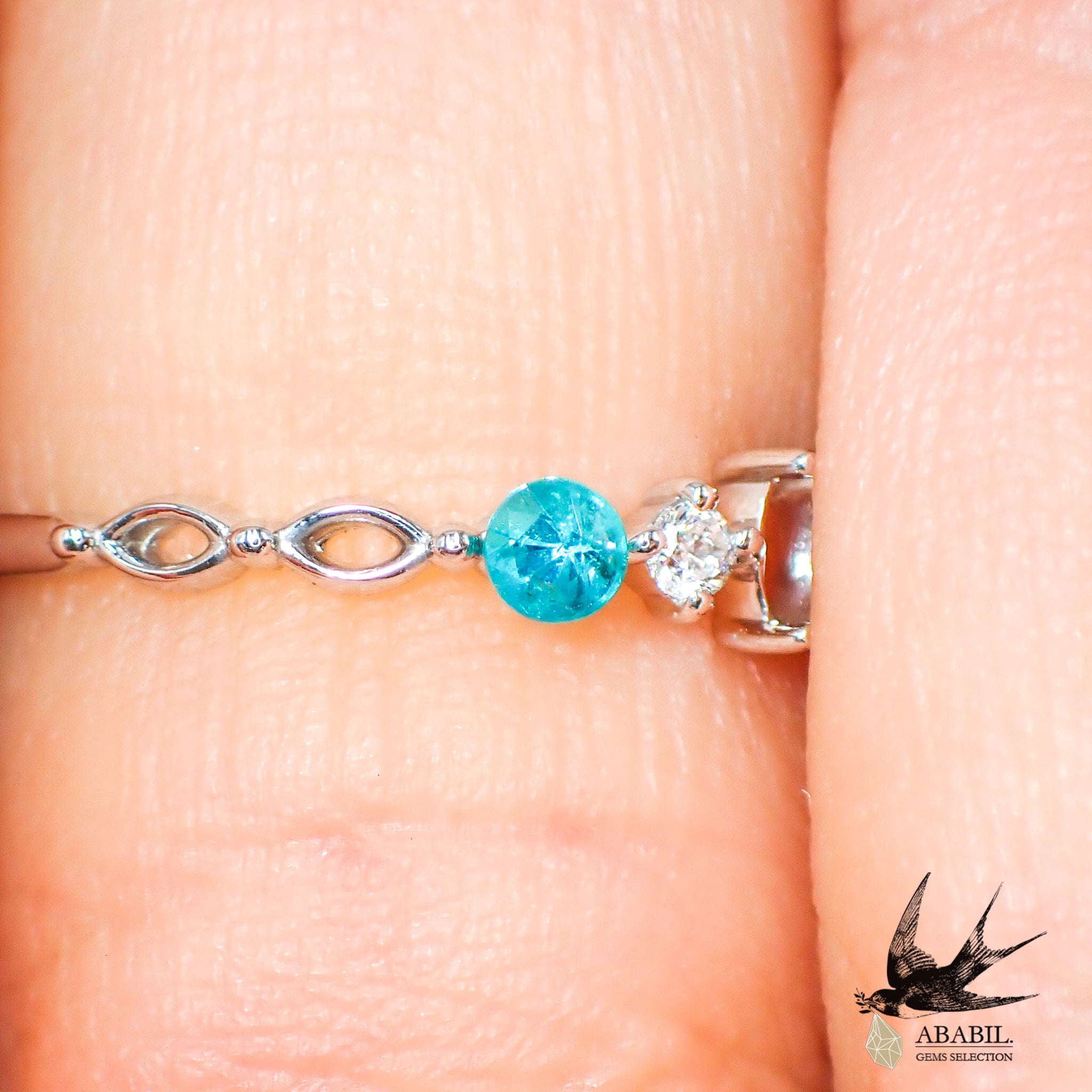 大粒のネオン!!★ブラジルバターリャパライバトルマリン★ 天然パライバトルマリン0.07ct【ブラジル】☆ネオンブルー、蛍光色