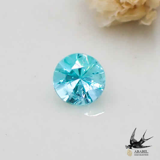 天然パライバトルマリン0.088ct【ブラジル】★ネオンブルー、蛍光色★