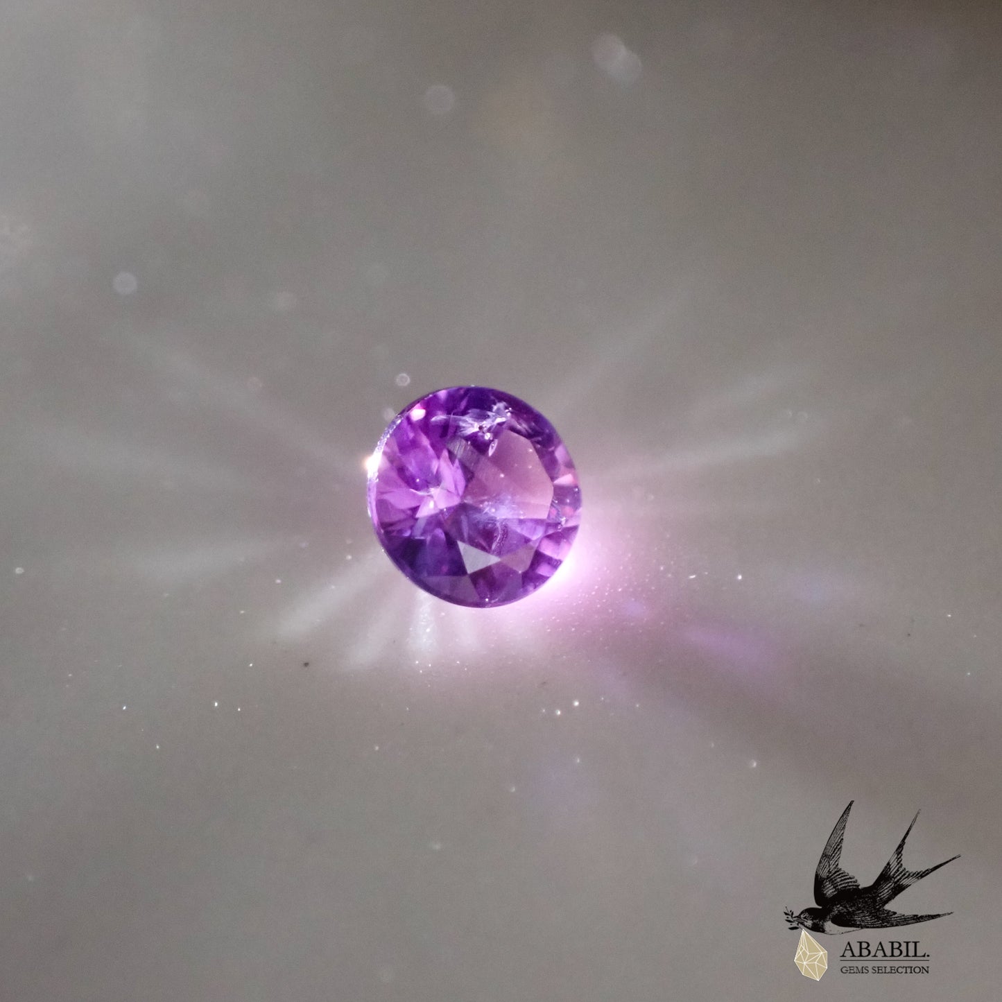 Natural bicolor sapphire 0.117ct [Tanzania] Nebula-like color Fluorescence 