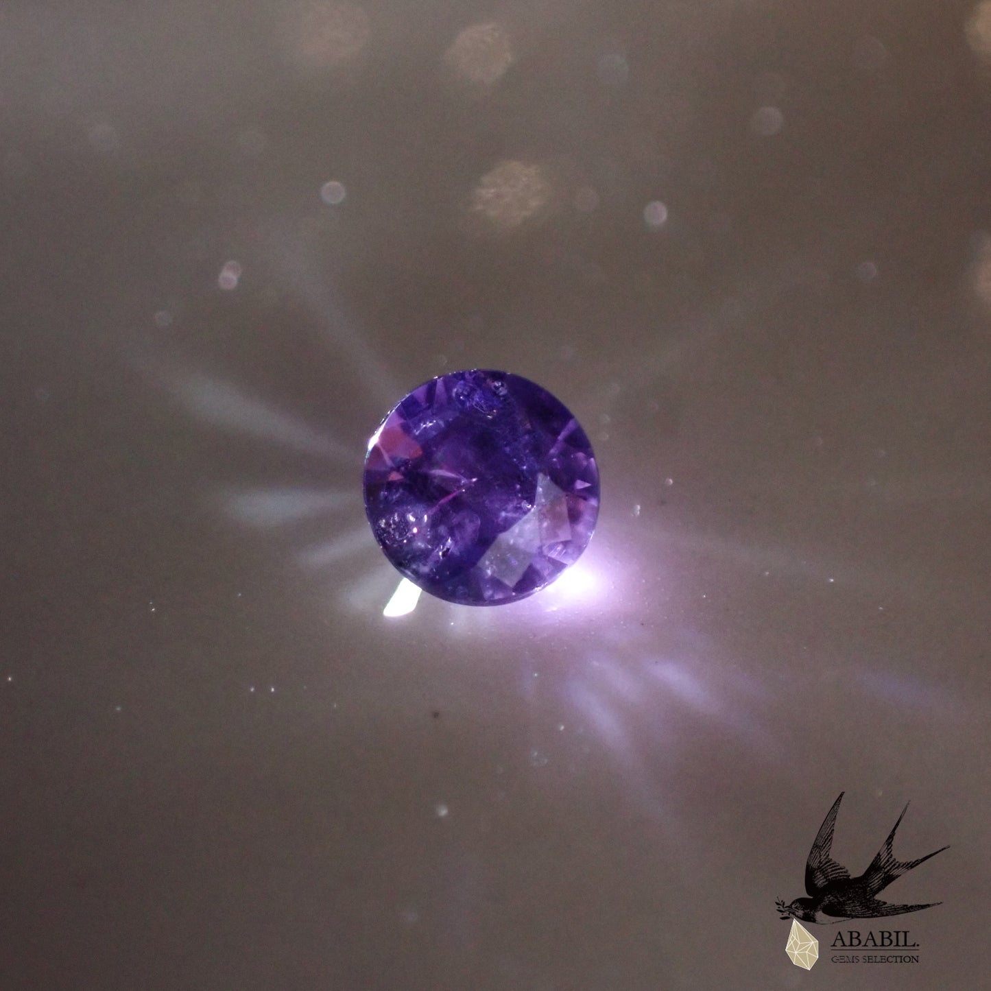 Natural bicolor sapphire 0.138ct [Tanzania] Nebula-like color Fluorescence 