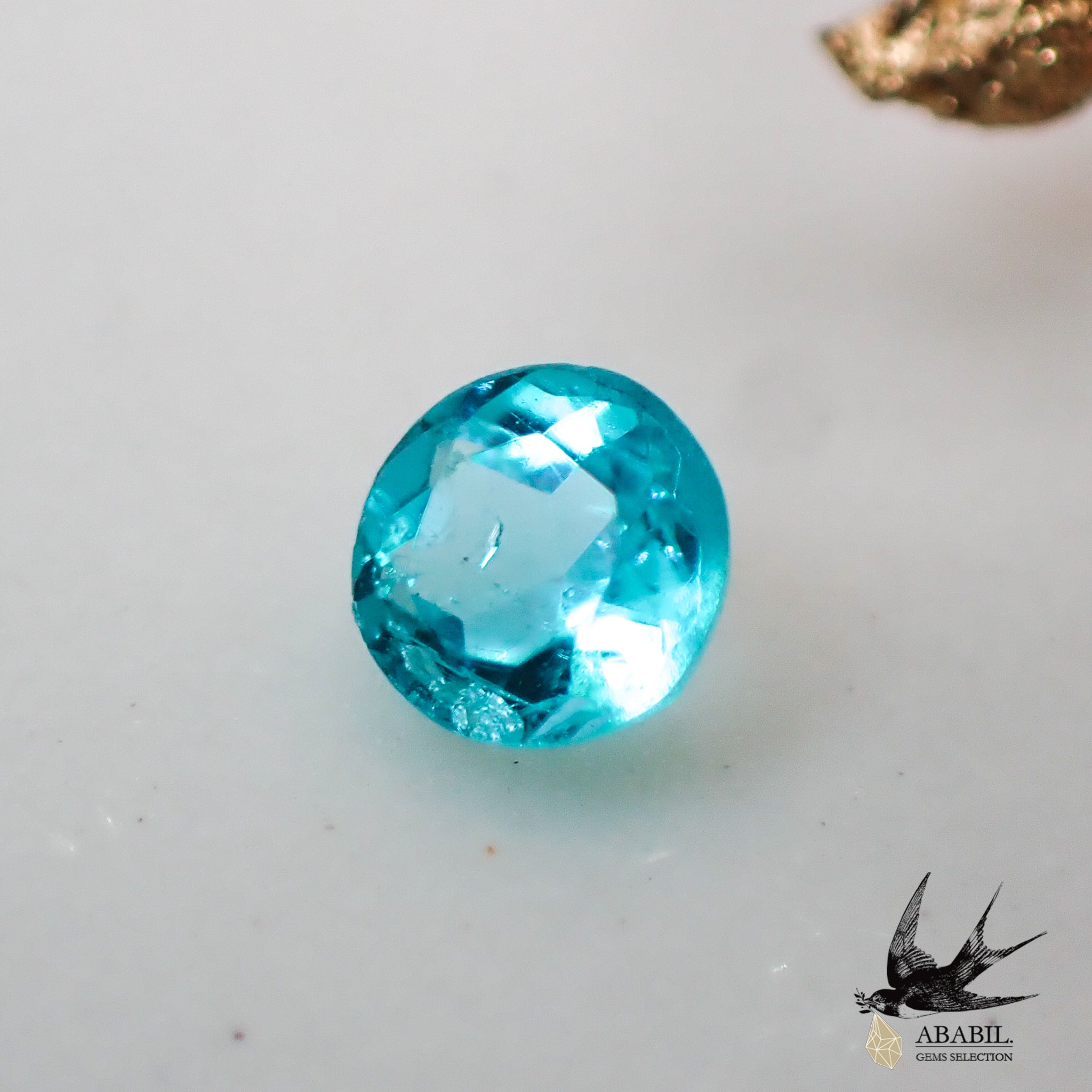 天然パライバトルマリン0.07ct【ブラジル】☆ネオンブルー、蛍光色