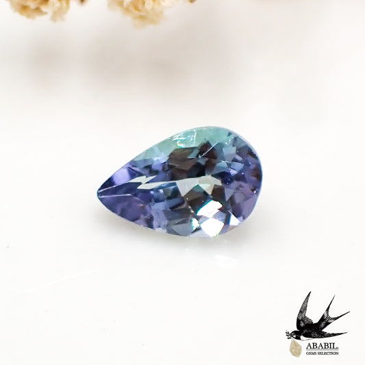 天然雙色坦桑石（黝簾石）0.485ct [坦桑尼亞] Multicolor gemstone 