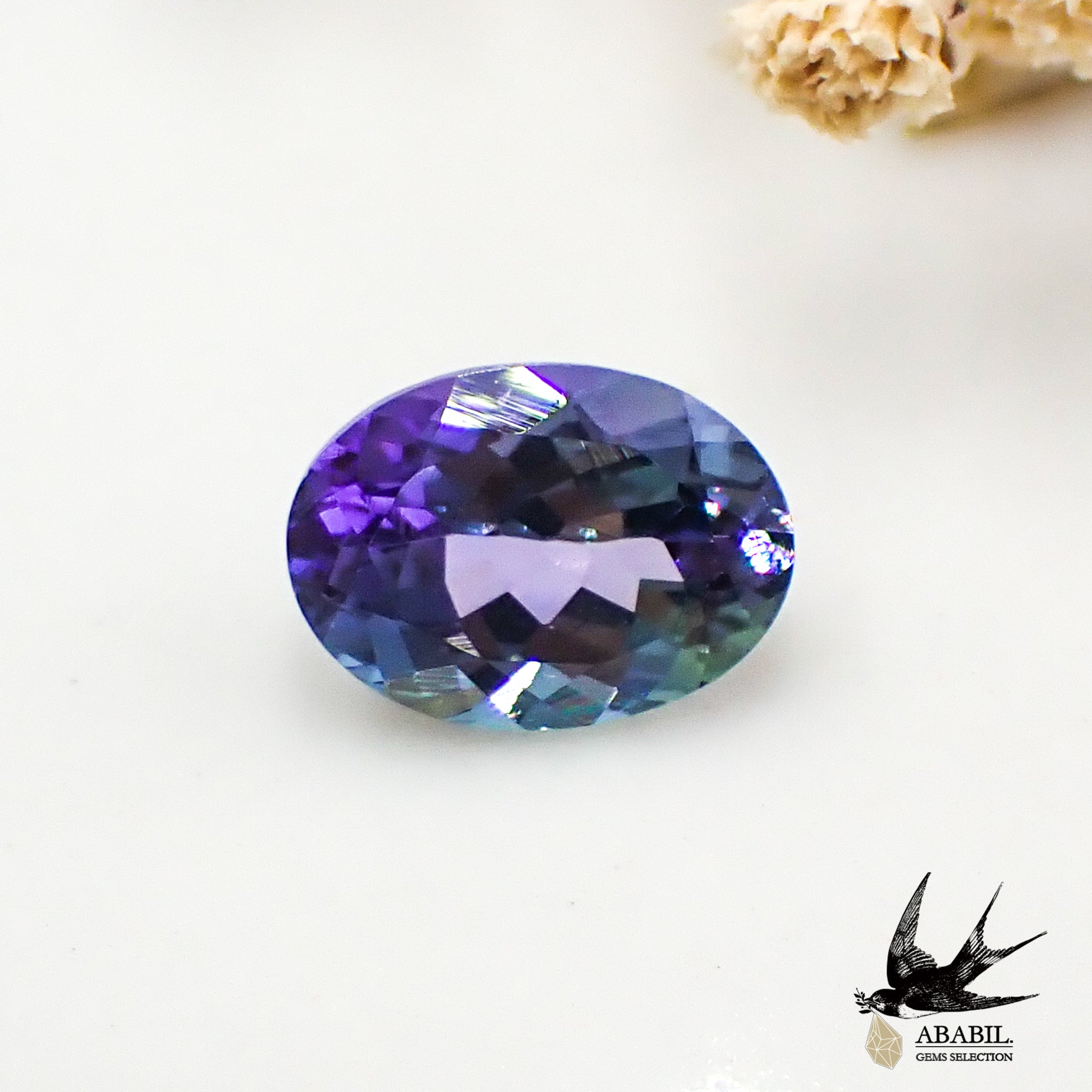 天然バイカラータンザナイト（ゾイサイト）1.045ct【タンザニア】☆多