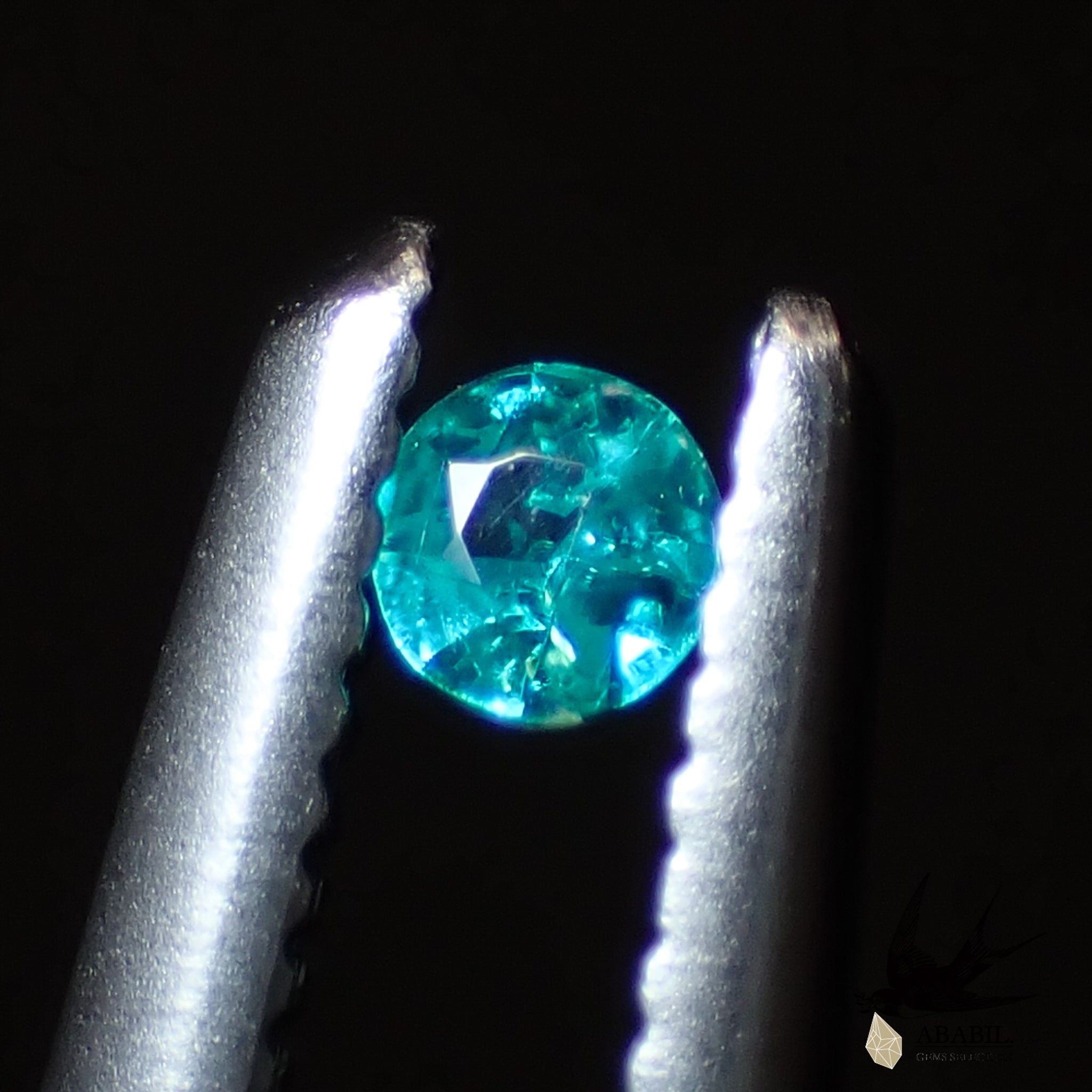 天然パライバトルマリン0.02ct【ブラジル】☆ネオンブルー、蛍光色