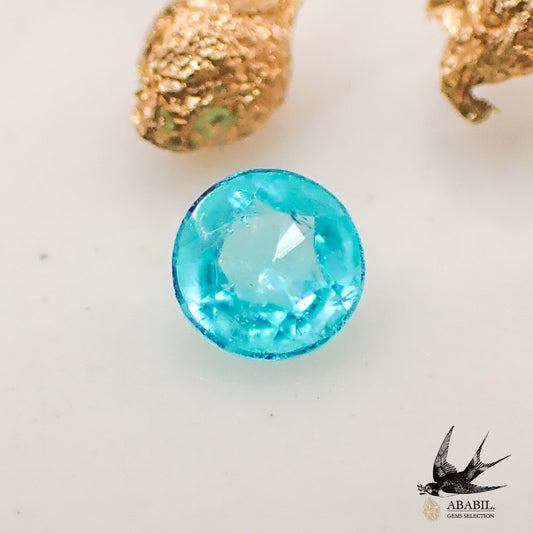 Natural Paraiba tourmaline 0.04ct [Brazil] Neon blue, fluorescent color 