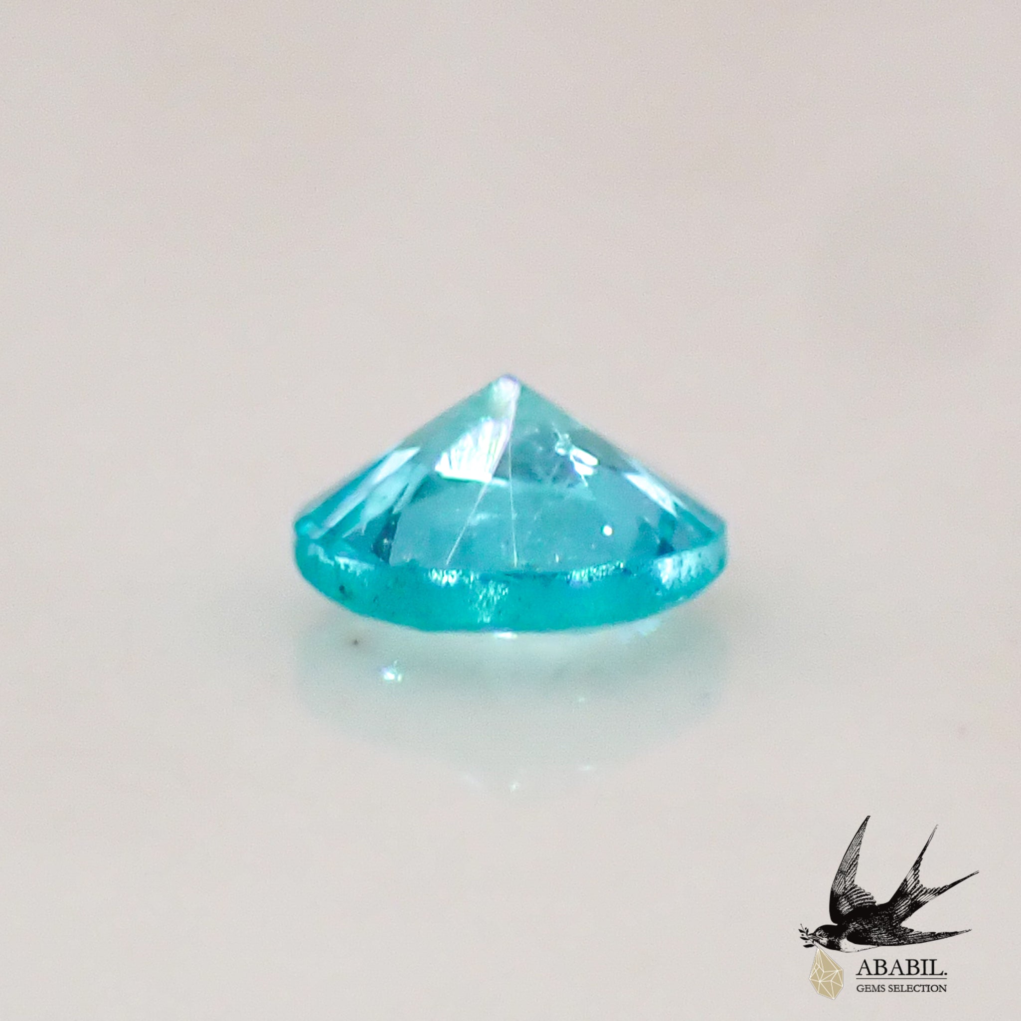 天然パライバトルマリン0.04ct【ブラジル】☆ネオンブルー、蛍光色