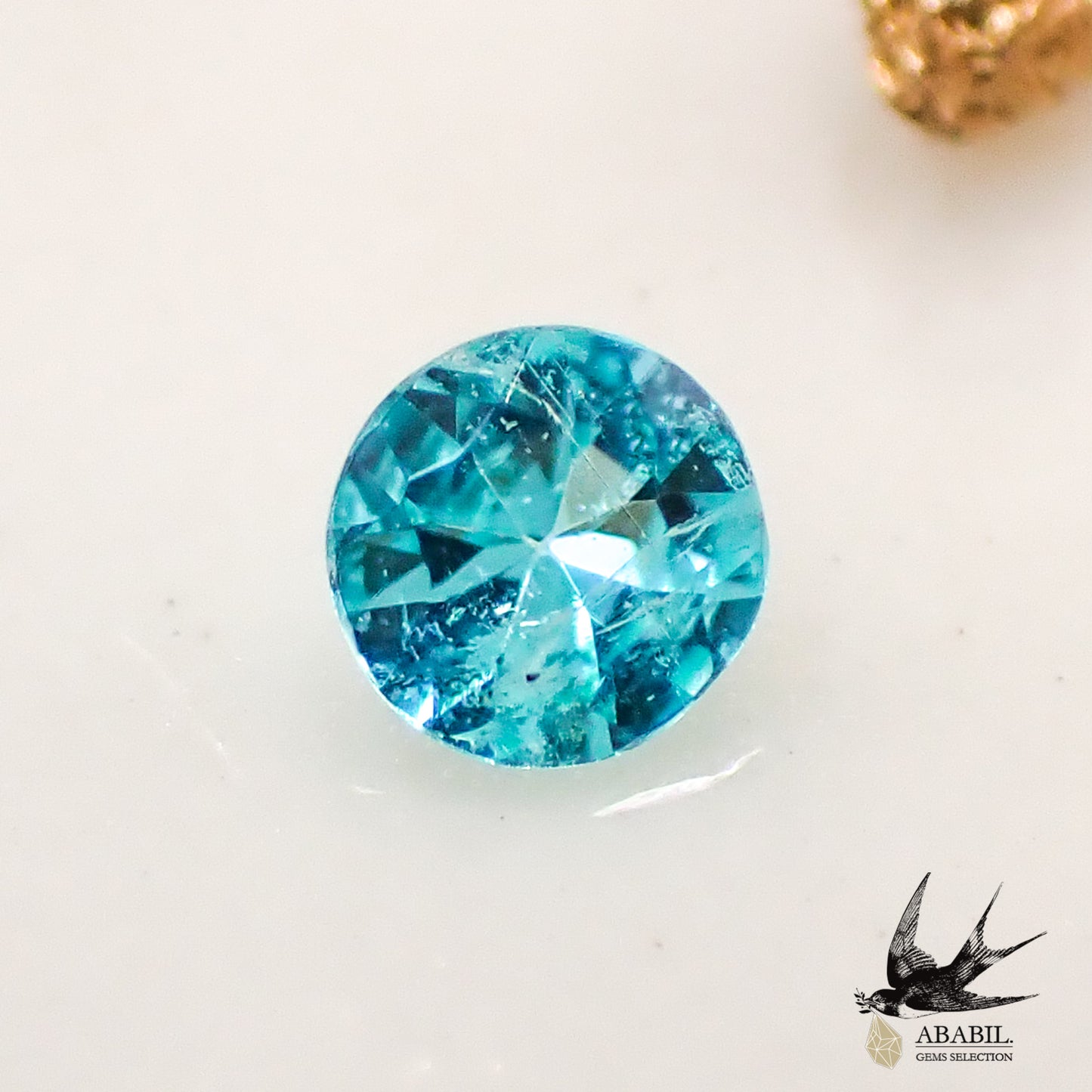 Natural Paraiba tourmaline 0.05ct [Brazil] Neon blue, fluorescent color 