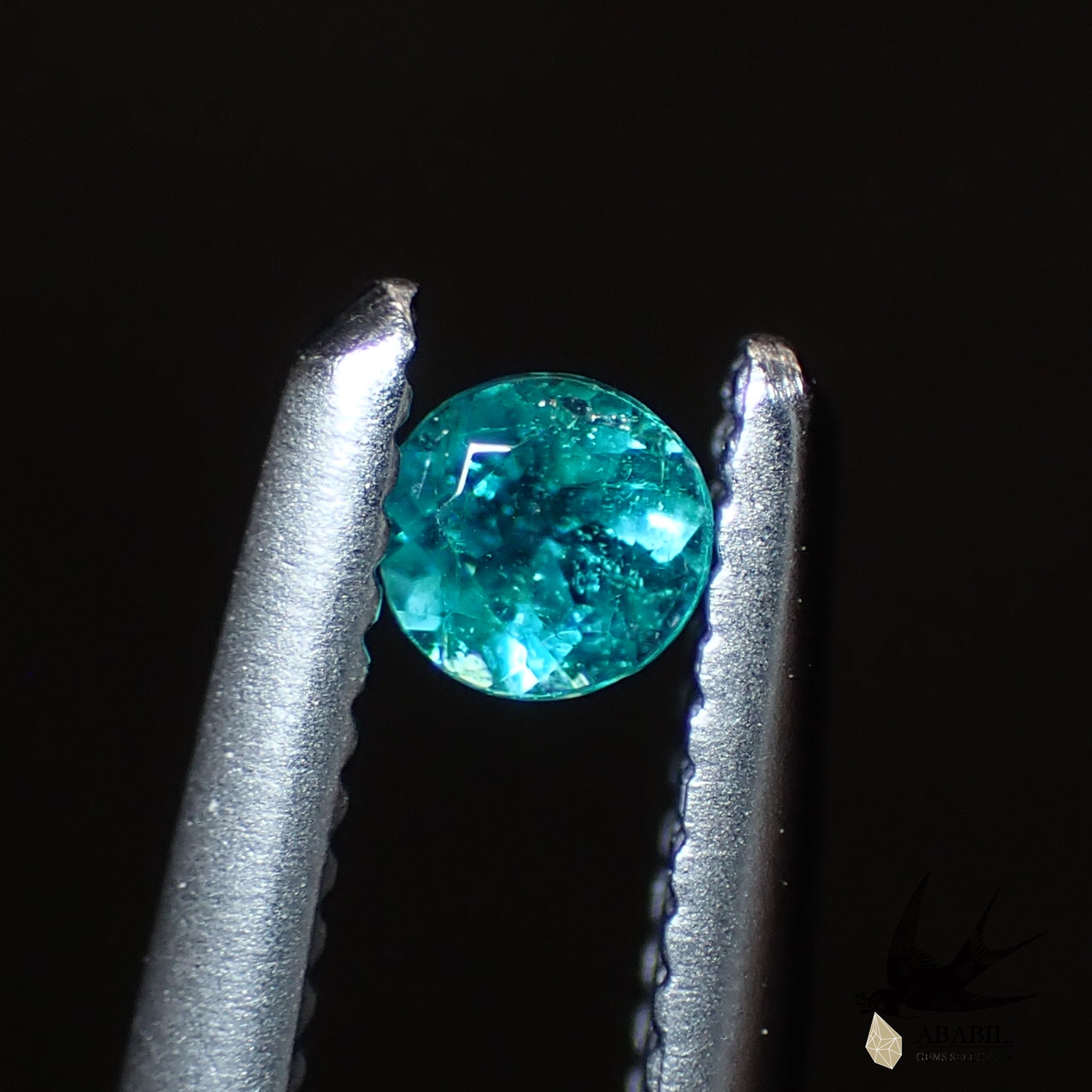 天然パライバトルマリン0.06ct【ブラジル】☆ネオンブルー、蛍光色
