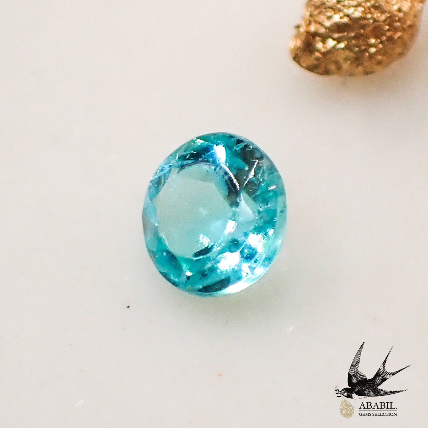 Natural Paraiba tourmaline 0.09ct [Brazil] Neon blue, fluorescent color 