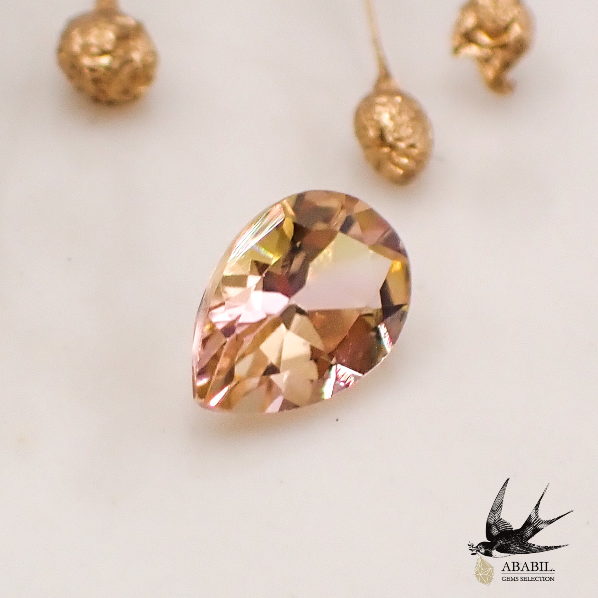 天然バイカラートルマリン 0.45ct【コンゴ】☆バイカラー