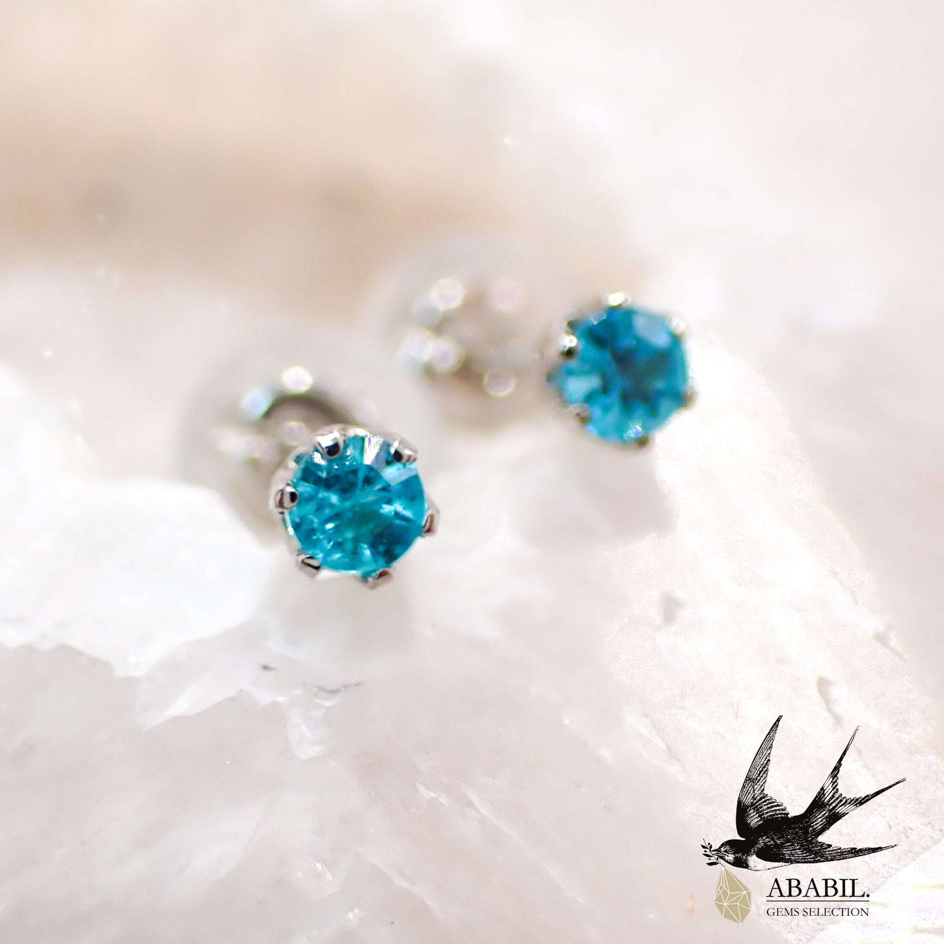 Artwork・6点留めピアス【パライバトルマリン】 – ABABIL.gems Artwork・6点留めピアス【パライバトルマリン】 – ABABIL.gems
