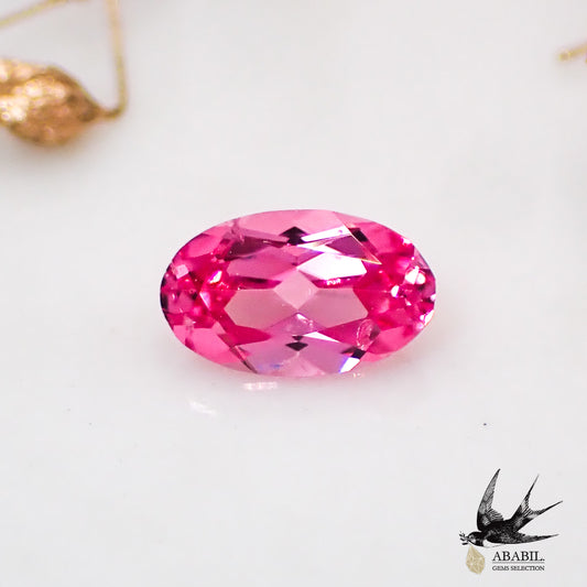 Natural hot pink spinel 0.24ct [Tanzania] Neon pink, fluorescence 