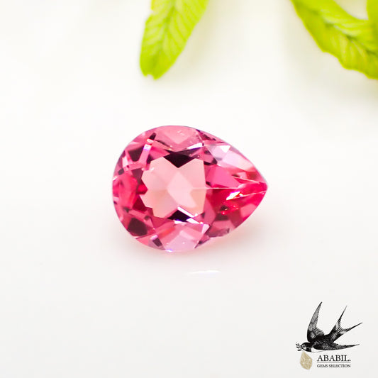 Natural hot pink spinel 0.35ct [Tanzania] Neon pink, fluorescence 
