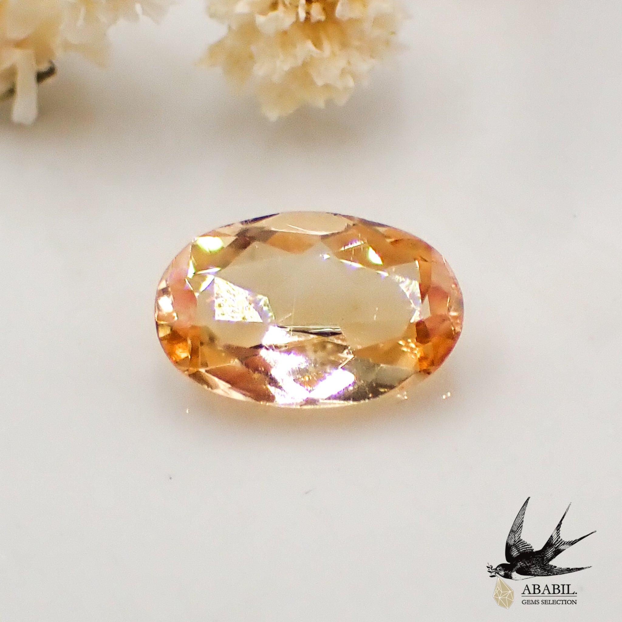 天然非加熱インペリアルトパーズ1.02ct【ブラジル】☆OHタイプシェリー 