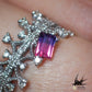 Natural bicolor sapphire 0.298ct [Madagascar] Bewitching red purple and purple fluorescence 
