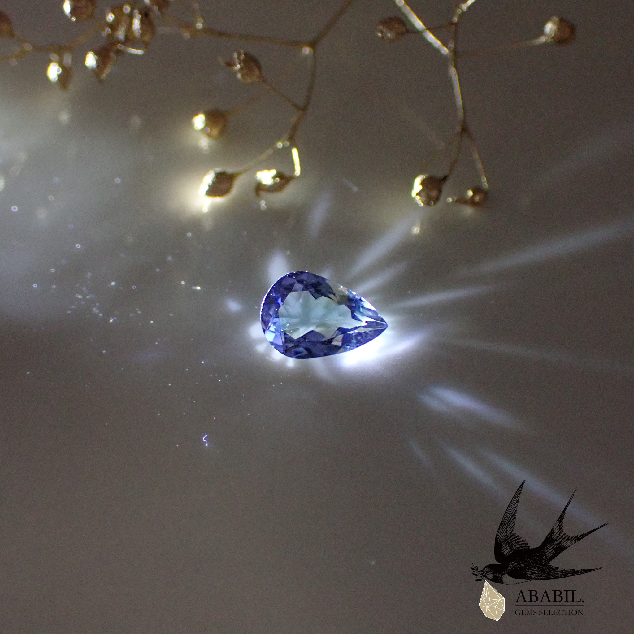 天然バイカラータンザナイト(ゾイサイト)0.93ct【タンザニア】☆多色性