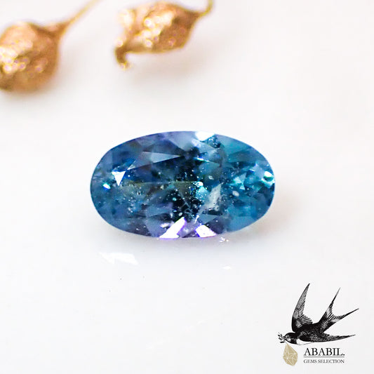 Natural blue Kornerupine 0.22ct [Tanzania] ★ Rare stone ★ Multicolor gem ★ Bicolor 